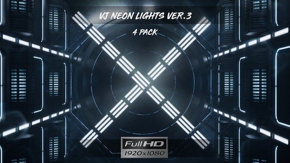 VJ Neon Lights Ver.3 - 4 Pack
