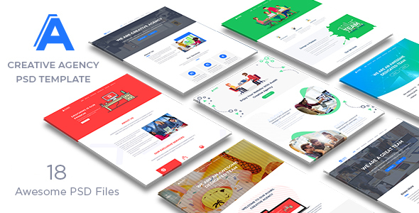 Avabil Creative Agency PSD Templates - Portfolio Creative