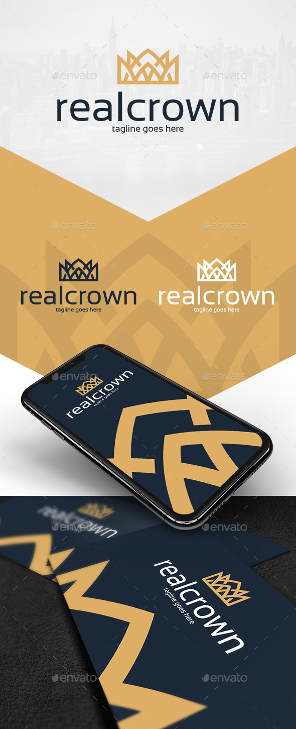 Royal Crown Logo Design - Vector Abstract