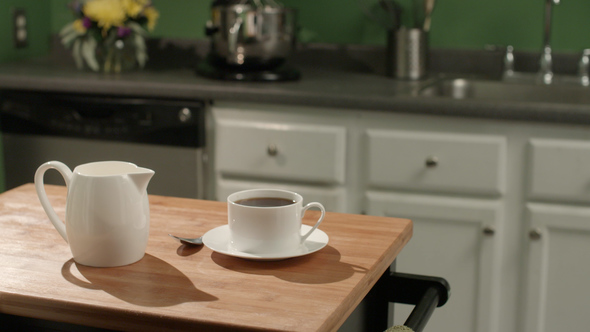 Coffee Cup on Kitchen Counter