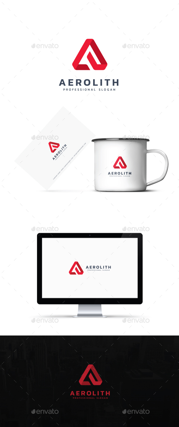Letter A - Aerolith Logo - Abstract Logo Templates
