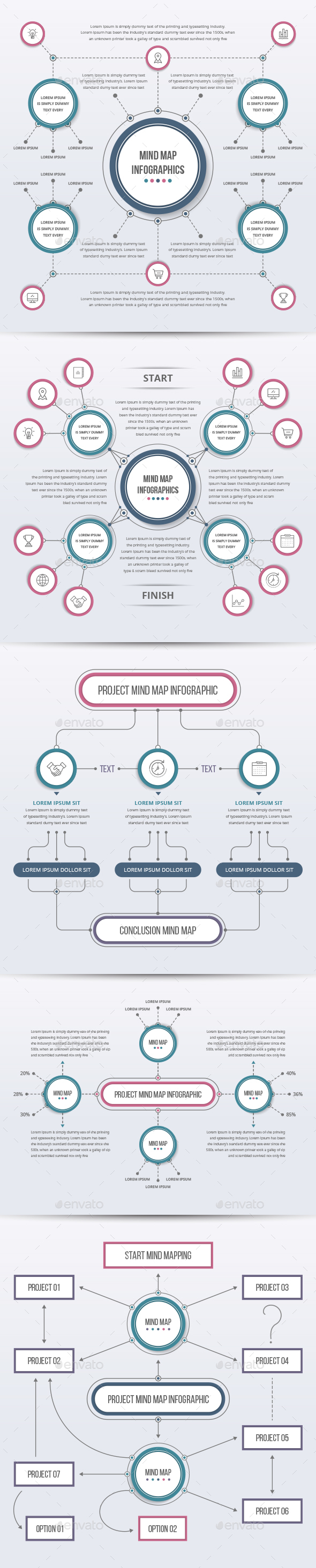 Mind Map Template - Infographics