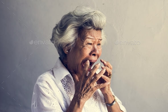 Elderly asian woman screaming Stock Photo by Rawpixel | PhotoDune