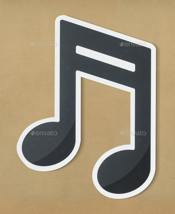 Musical note audio cut out icon Stock Photo by Rawpixel PhotoDune