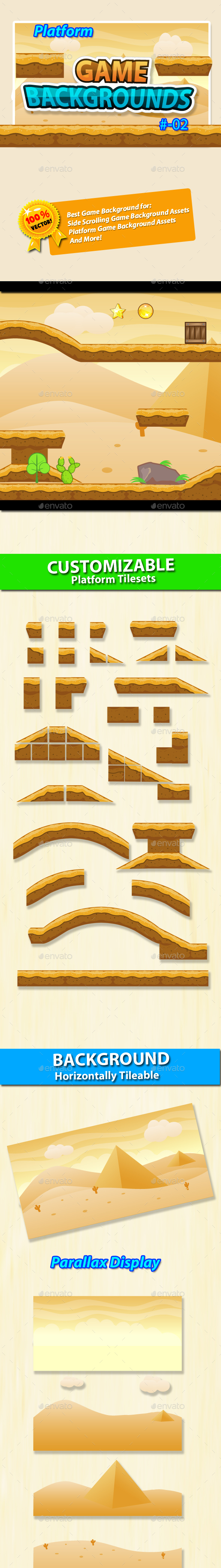 Game Background - Platform Tilesets - 02 - Backgrounds Game Assets