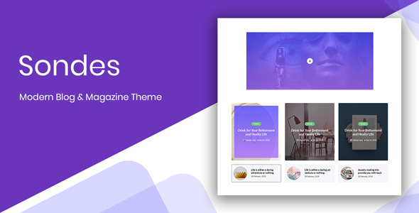 Sondes - Ultimate Blogging Solution PSD Design