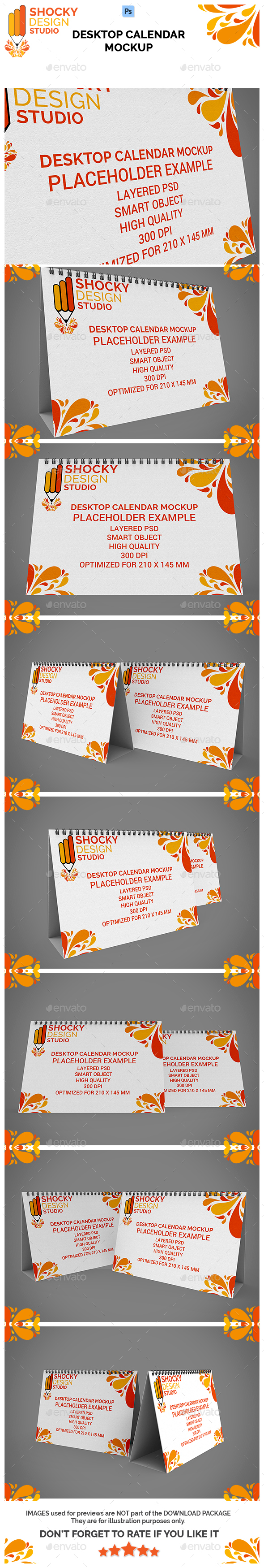 Desktop Calendar Mockup - Print Product Mock-Ups