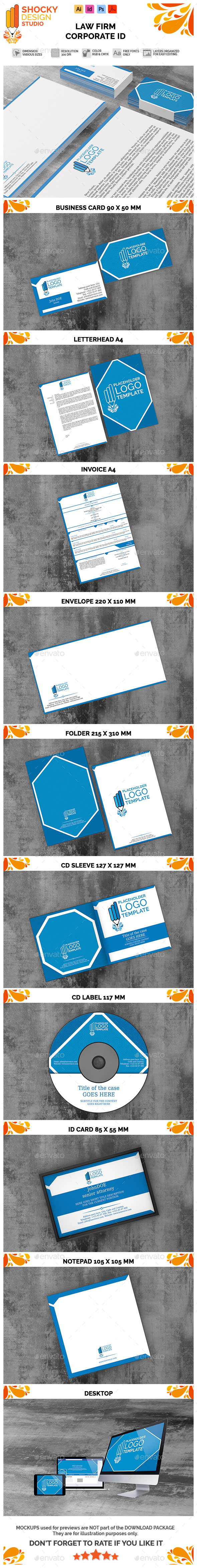 Law Firm Corporate ID Package - Stationery Print Templates