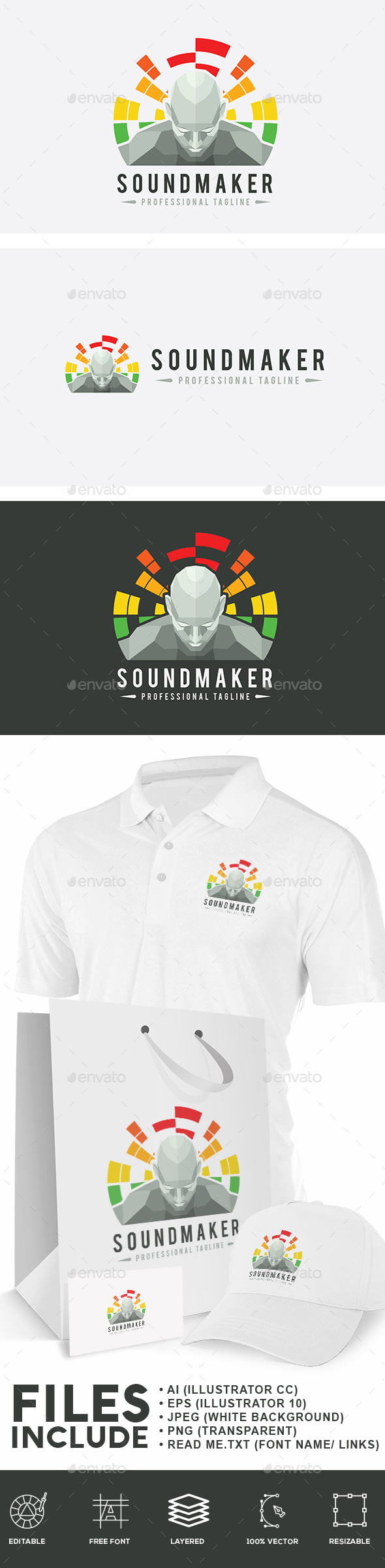 Sound Maker Logo - Humans Logo Templates