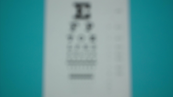 Eye Chart with Letters To Measuring Visual Acuity. From Unfocused To Focused View alt