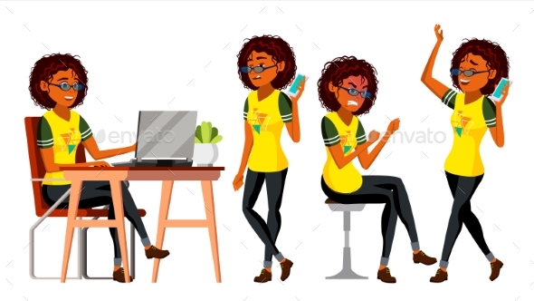 Business African Black Woman Character Vector - People Characters