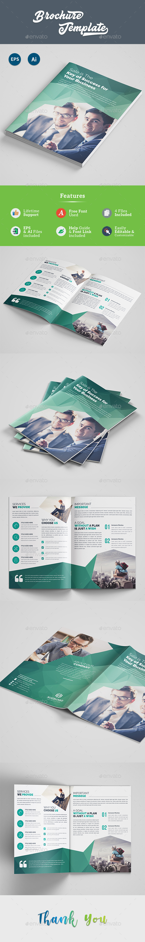 Bi-Fold Brochure Template - Corporate Brochures
