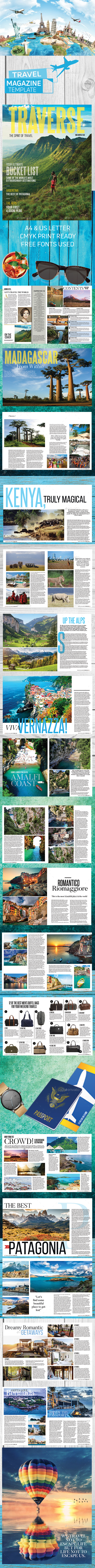 Travel Magazine Template - Magazines Print Templates