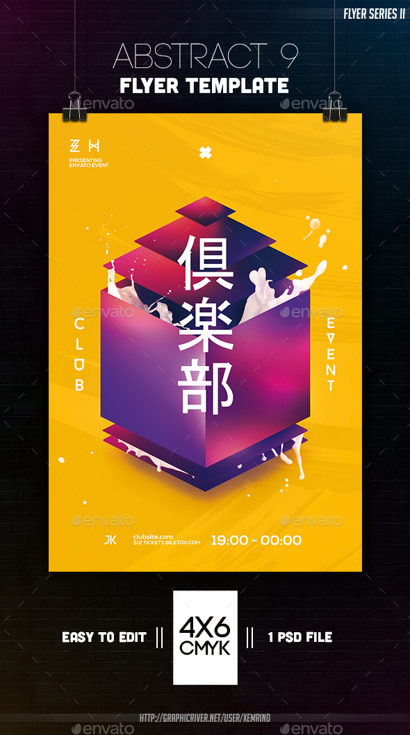 Abstract 9 Flyer Template - Clubs & Parties Events