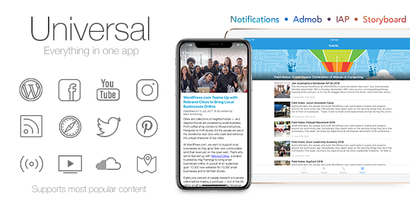 Universal for IOS - Full Multi-Purpose IOS app - CodeCanyon Item for Sale