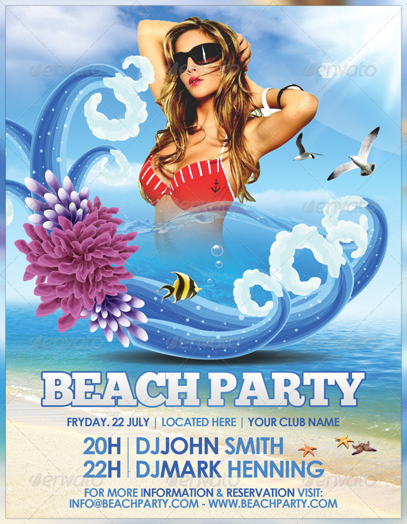 beach party flyer