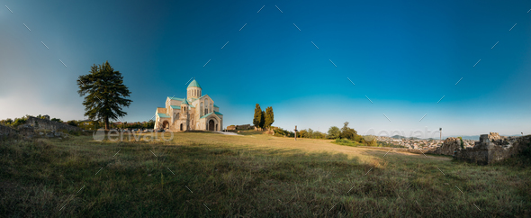 Kutaisi, Georgia. Panorama Of Bagrati Cathedral. UNESCO World He - Stock Photo - Images