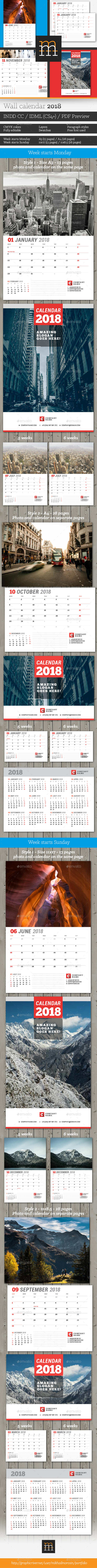 Wall Calendar 2018 - Calendars Stationery