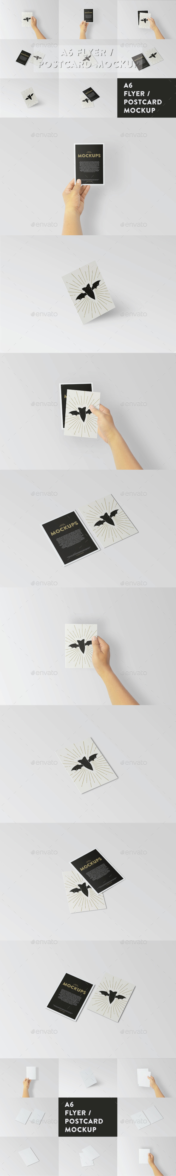 A6 Flyer / Postcard Mock-Up - Brochures Print