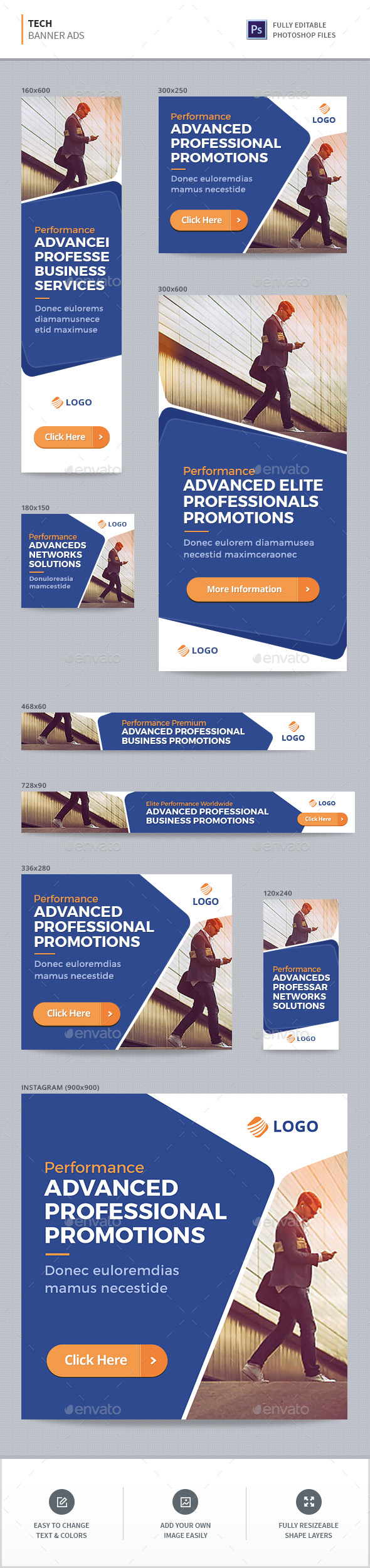 Technology Banners - Banners & Ads Web Elements