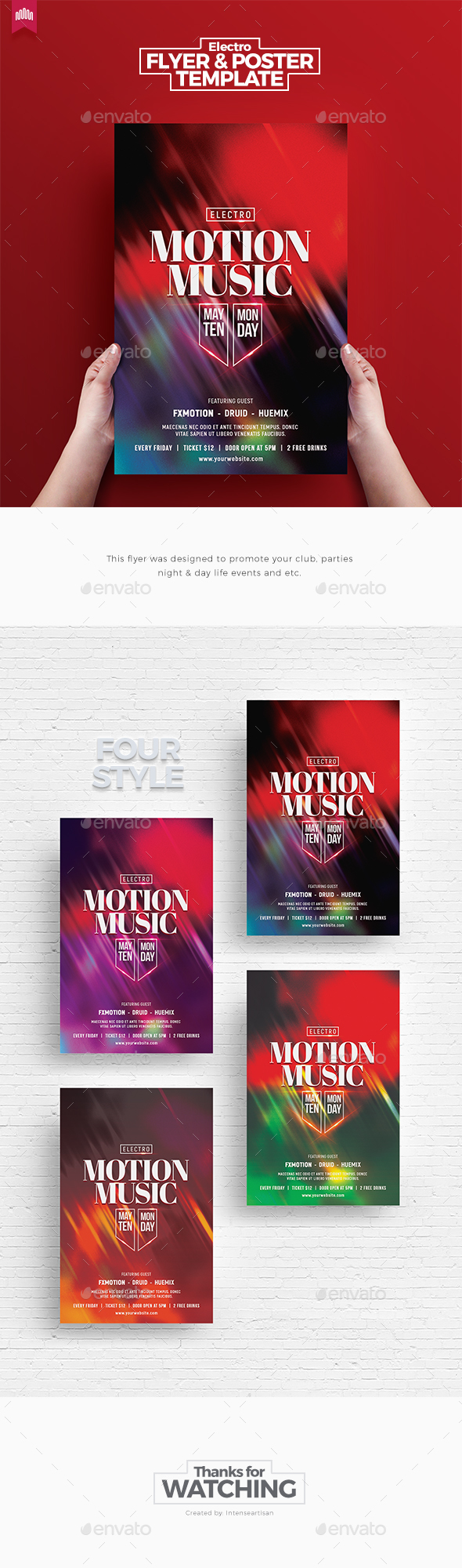 Motion Music - Electro Flyer - Clubs & Parties Events