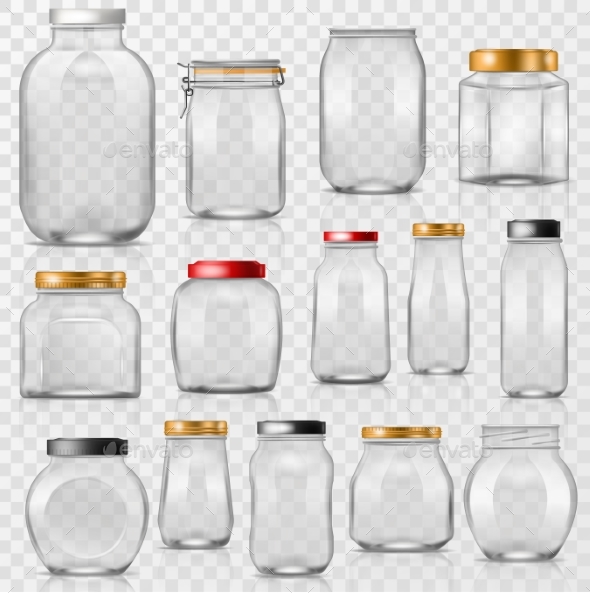 Glass Jars - Objects Vectors