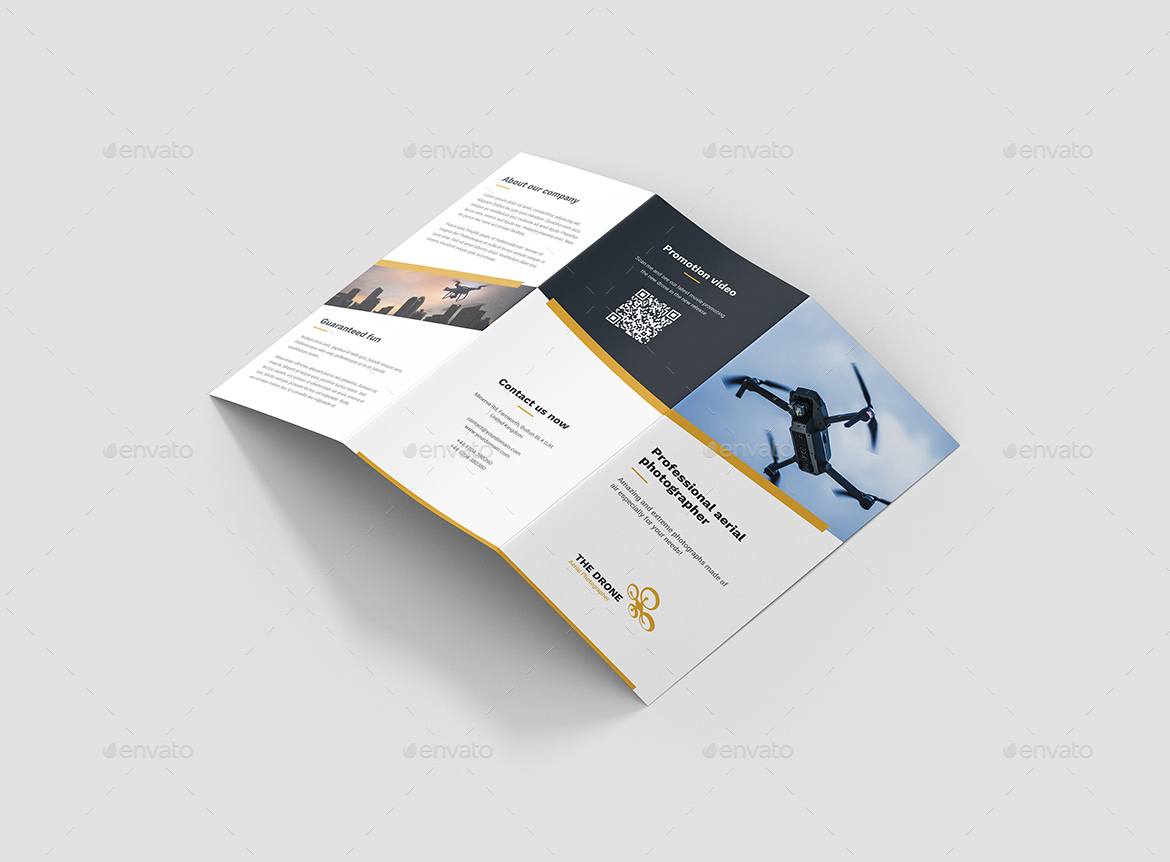 Brochure – Drone Photographer Tri-Fold, Print Templates | GraphicRiver