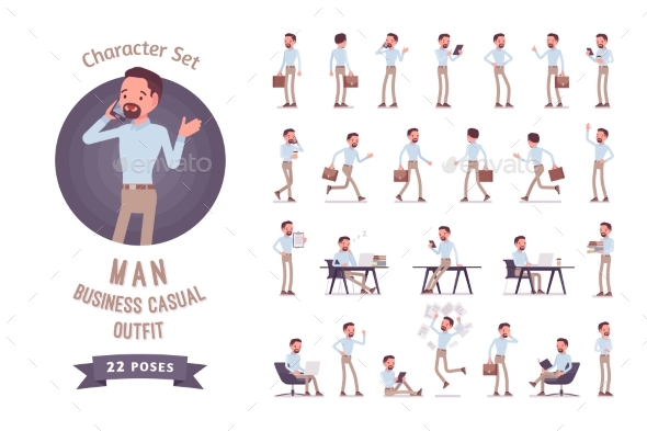 Smart Business Casual Man Ready-to-use Character - Business Conceptual