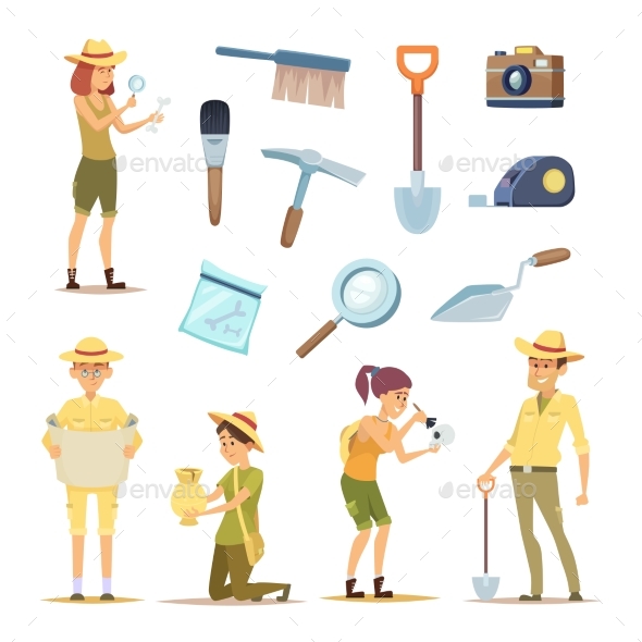 Archaeologists Characters and Various Historical - People Characters