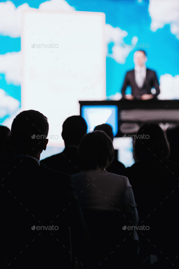 Presentation Of A Speaker On The Stage - Stock Photo - Images