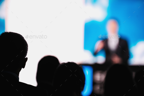 Presentation Of A Speaker On The Stage - Stock Photo - Images