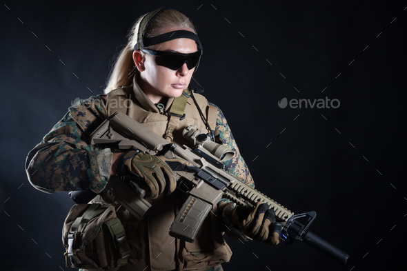 US Marine Soldier - Stock Photo - Images
