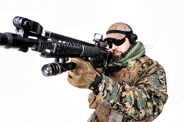 US Marine Soldier - Stock Photo - Images