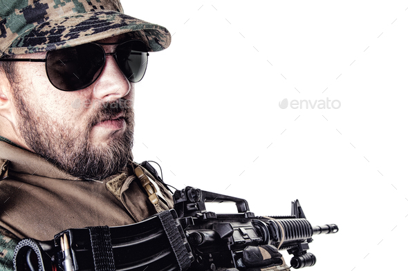 US Marine Soldier - Stock Photo - Images