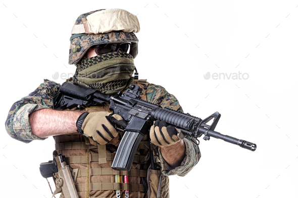 US Marine Soldier - Stock Photo - Images