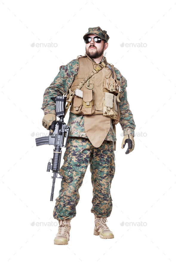 US Marine Soldier - Stock Photo - Images