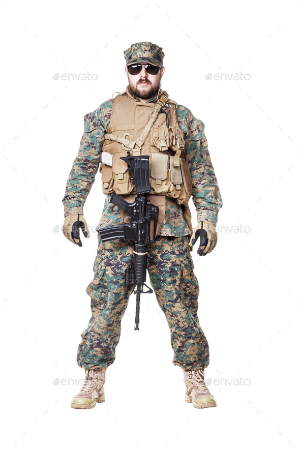 US Marine Soldier - Stock Photo - Images