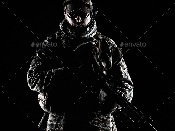 US Marine Soldier - Stock Photo - Images