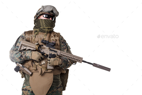 US Marine Soldier - Stock Photo - Images