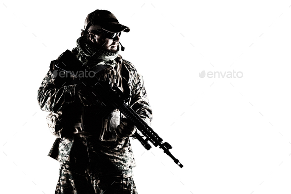 US Marine Soldier - Stock Photo - Images