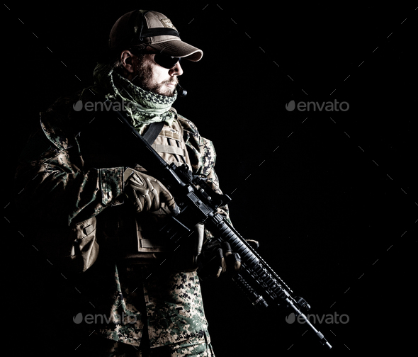 US Marine Soldier - Stock Photo - Images
