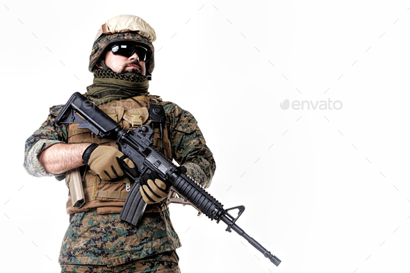 US Marine Soldier - Stock Photo - Images