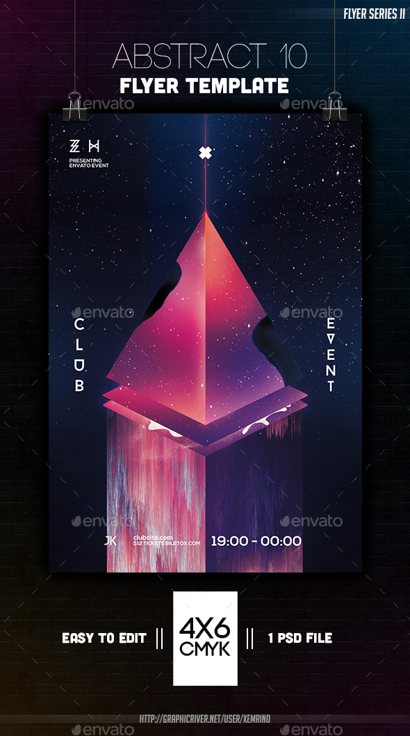 Abstract 10 Flyer Template - Clubs & Parties Events