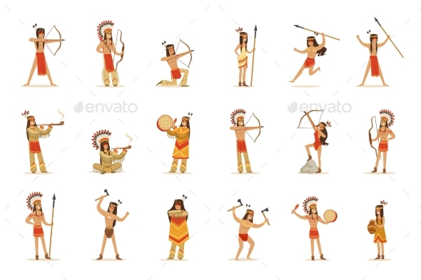 Native American Tribe Members in Traditional - Religion Conceptual