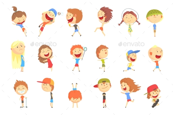 Small Kids Playing and Running - Sports/Activity Conceptual