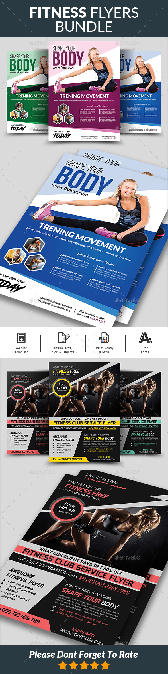 Fitness Flyer Bundle - Corporate Flyers