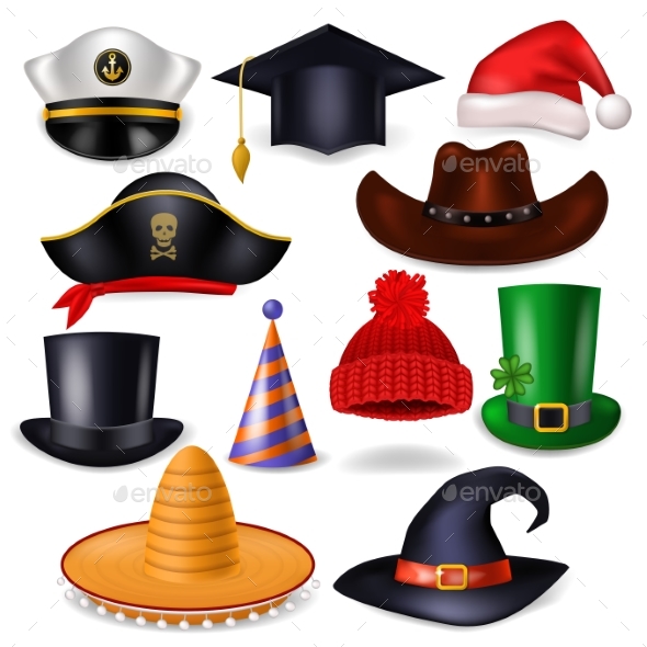 Cartoon Hat Vector Comic Cap for Celebrating - Man-made Objects Objects