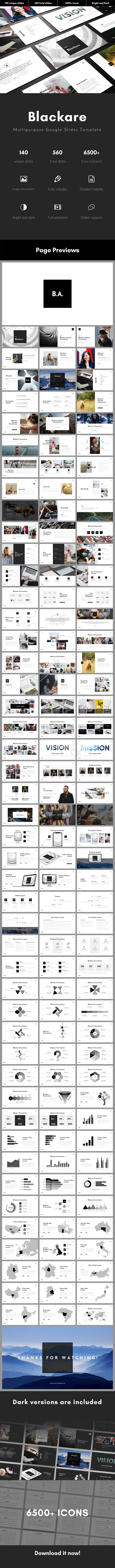 Blackare Multipurpose Google Slides Template - Google Slides Presentation Templates