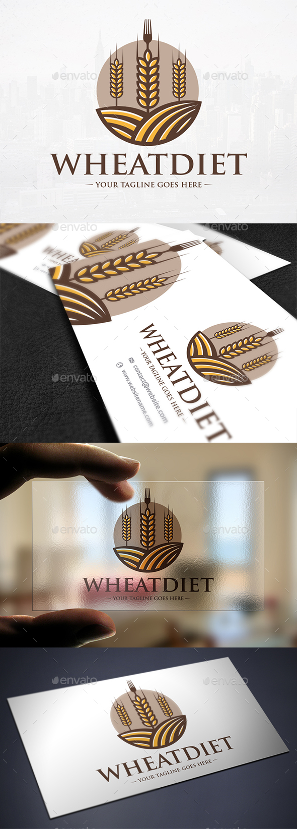 Wheat Diet Logo Template - Nature Logo Templates
