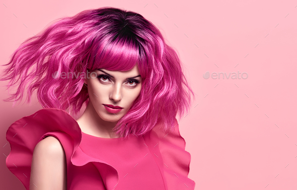 Pink Hair - Stock Photo - Images